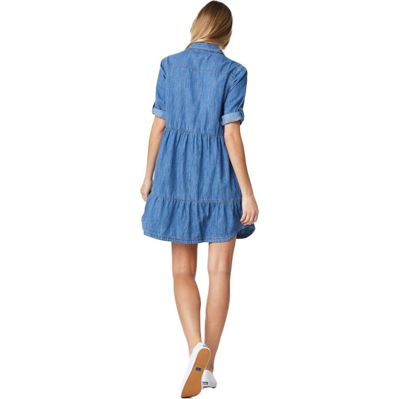 Mavi - Suri Frill Detailed Women's Denim Dress