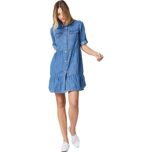 Mavi - Suri Frill Detailed Women's Denim Dress