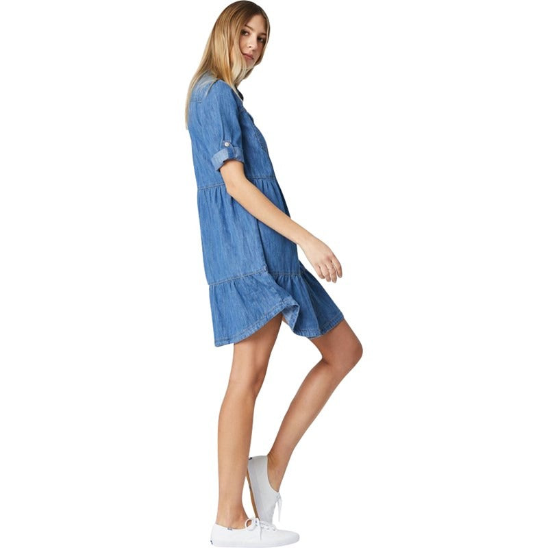 Mavi - Suri Frill Detailed Women's Denim Dress