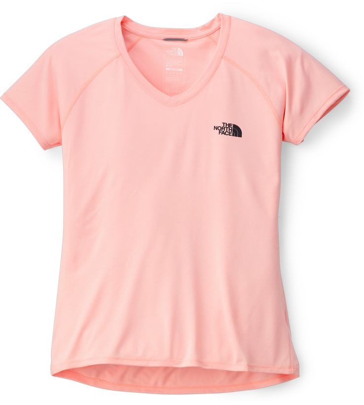 The North Face - SHORT SLEEVE REAXION AMP V-NECK TEE WOMEN`S ~ Pink