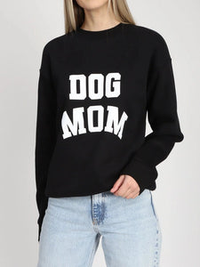 Brunette the Label - Dog Mom Classic Crew Sweatshirt~ Black