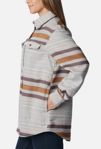 Columbia - Women's Calico Basin™ Shirt Jacket ~ Grey Heathered Stripe