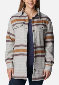 Columbia - Women's Calico Basin™ Shirt Jacket ~ Grey Heathered Stripe