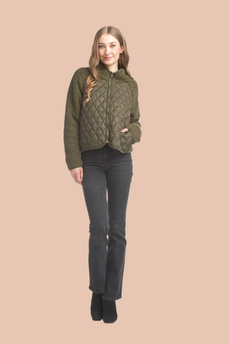 Papillon - Teddy Bear Bomber Jacket ~ Olive