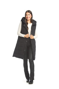 Papillon - Hooded Puffer Vest ~ Black