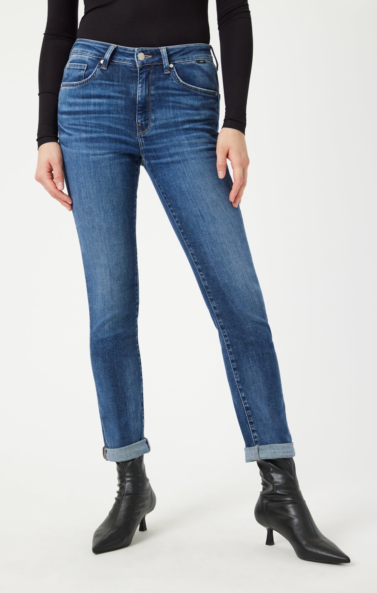 Mavi - Kathleen slim boyfriend jeans high rise ~ shaded feather blue