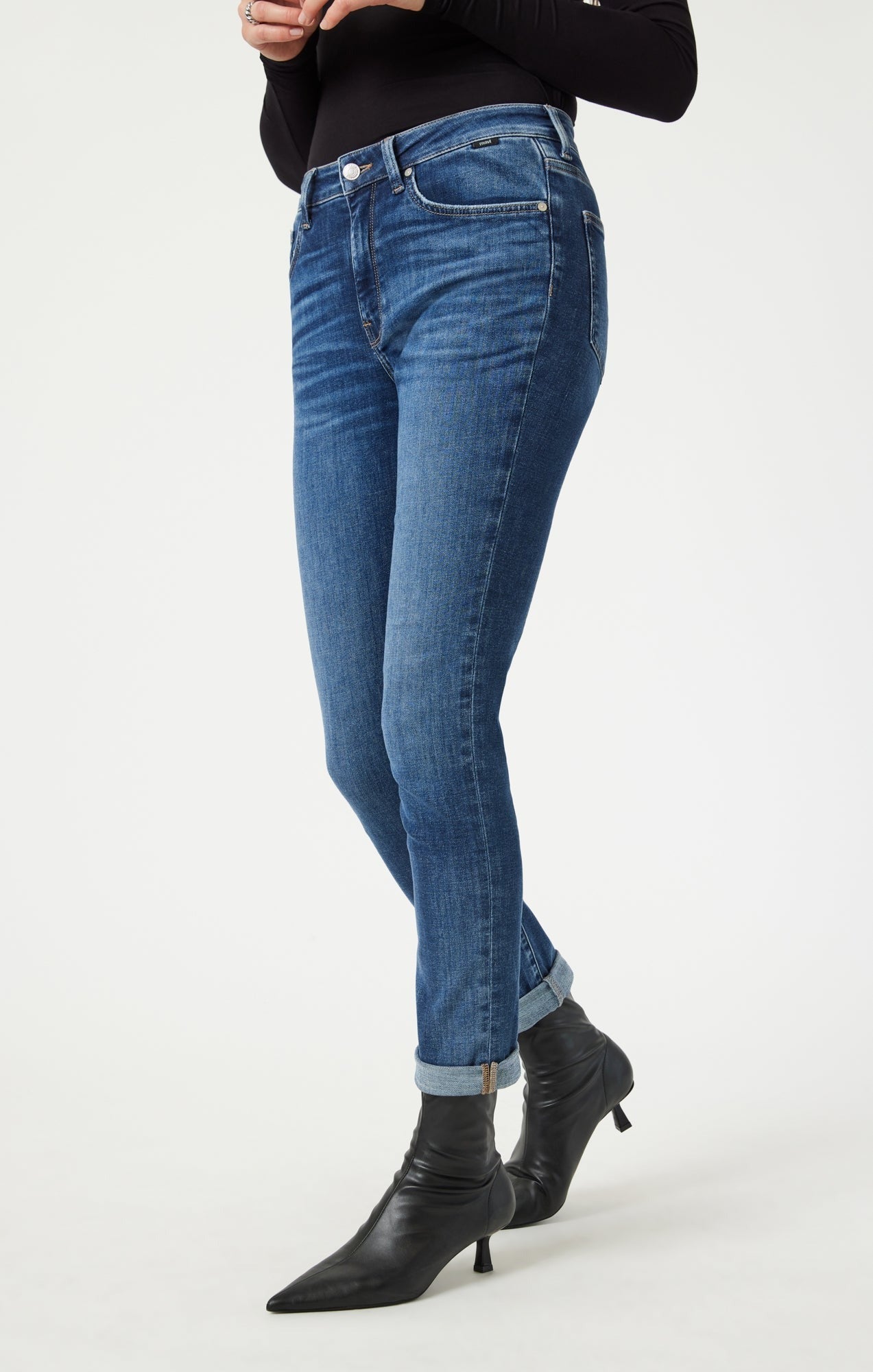 Mavi - Kathleen slim boyfriend jeans high rise ~ shaded feather blue