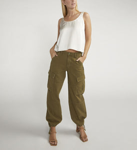 Silver - Surplus Cargo Pant ~ Military Green