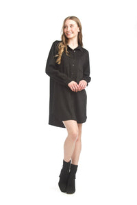 Papillon - Fake Sueded Shirt Dress ~ Black