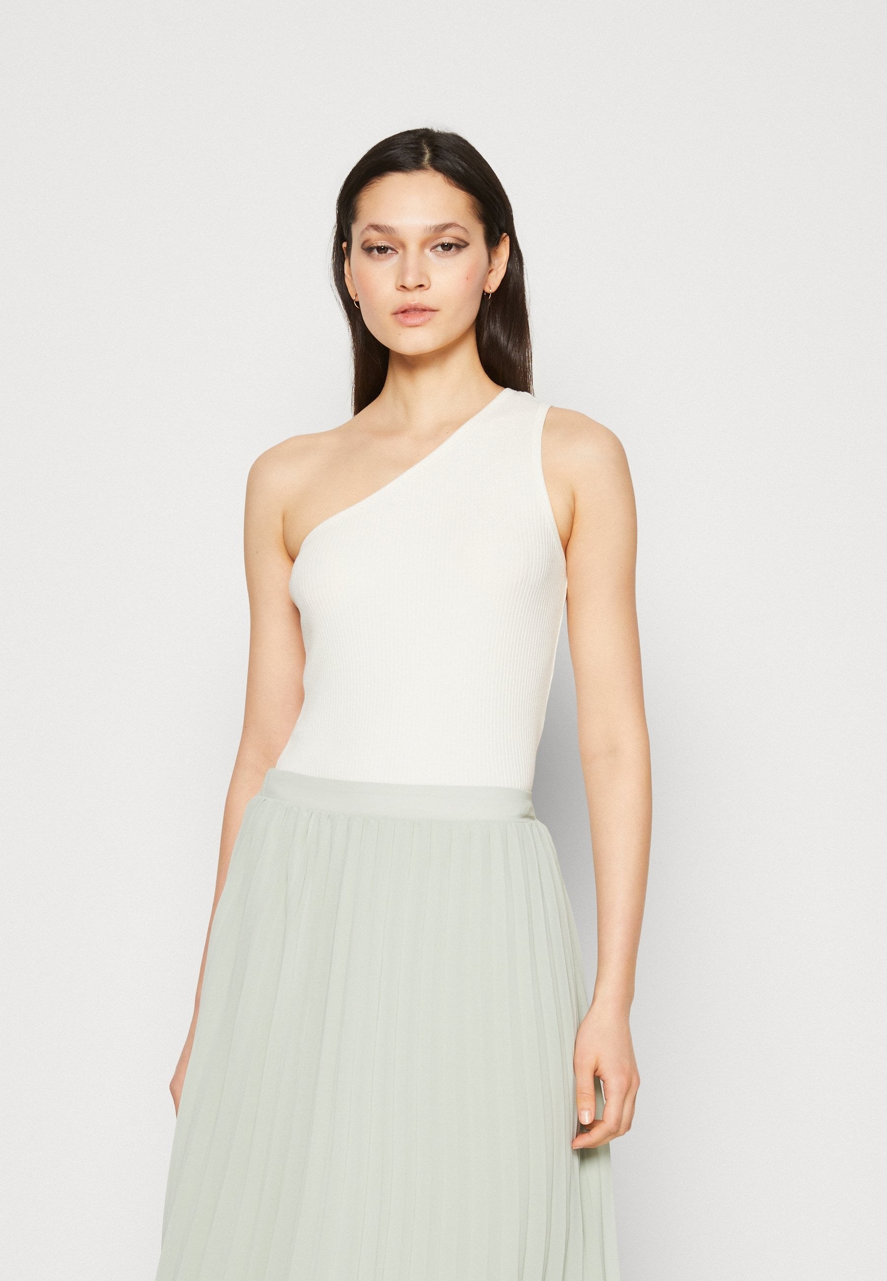 Soaked in Luxury - Simone One Shoulder ~ Whisper White