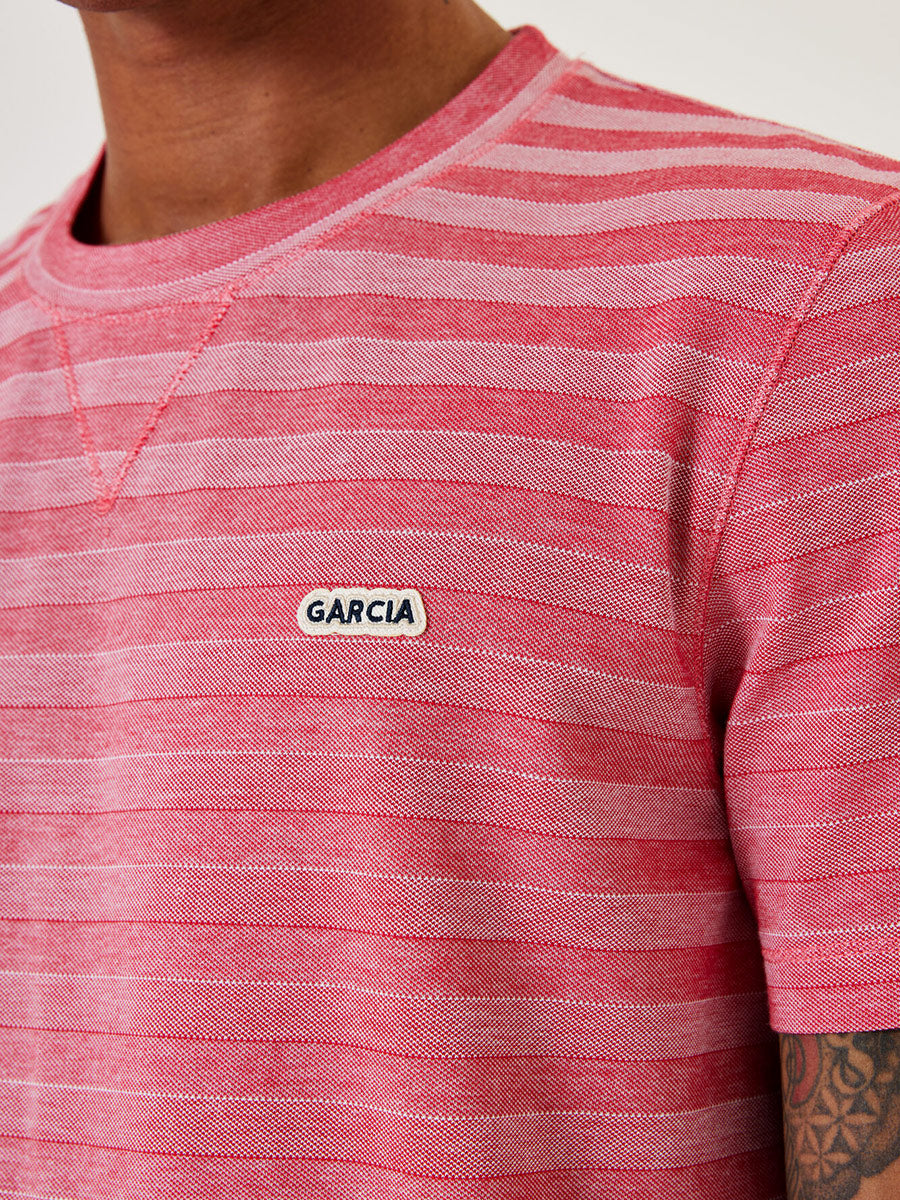 GARCIA - T-shirt with texture - short sleeves