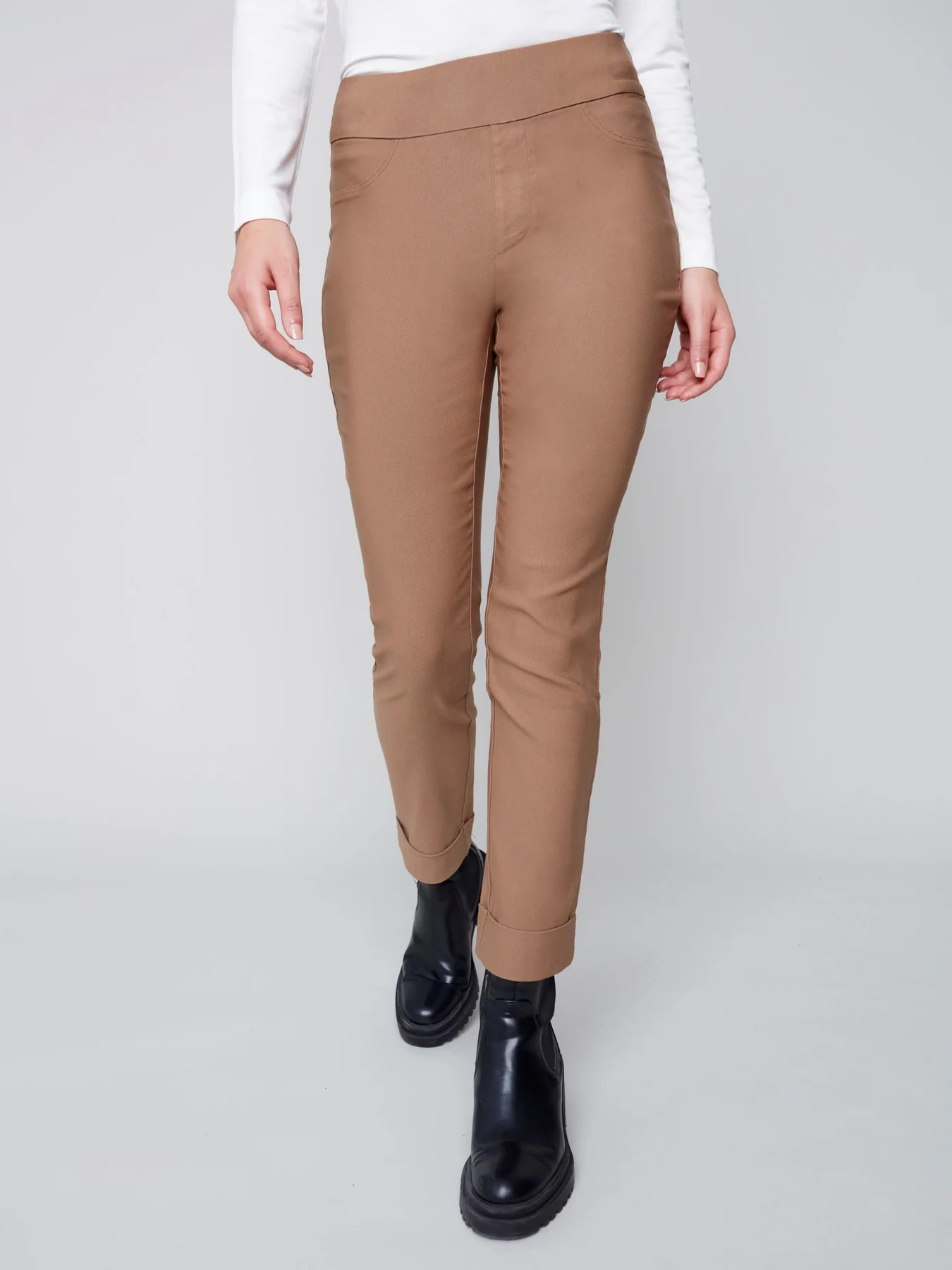 CHARLIE B - Bengaline Cuffed Stretch Pull on Pant