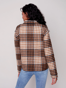 Charlie B - Reversible Plaid Jacket - Truffle