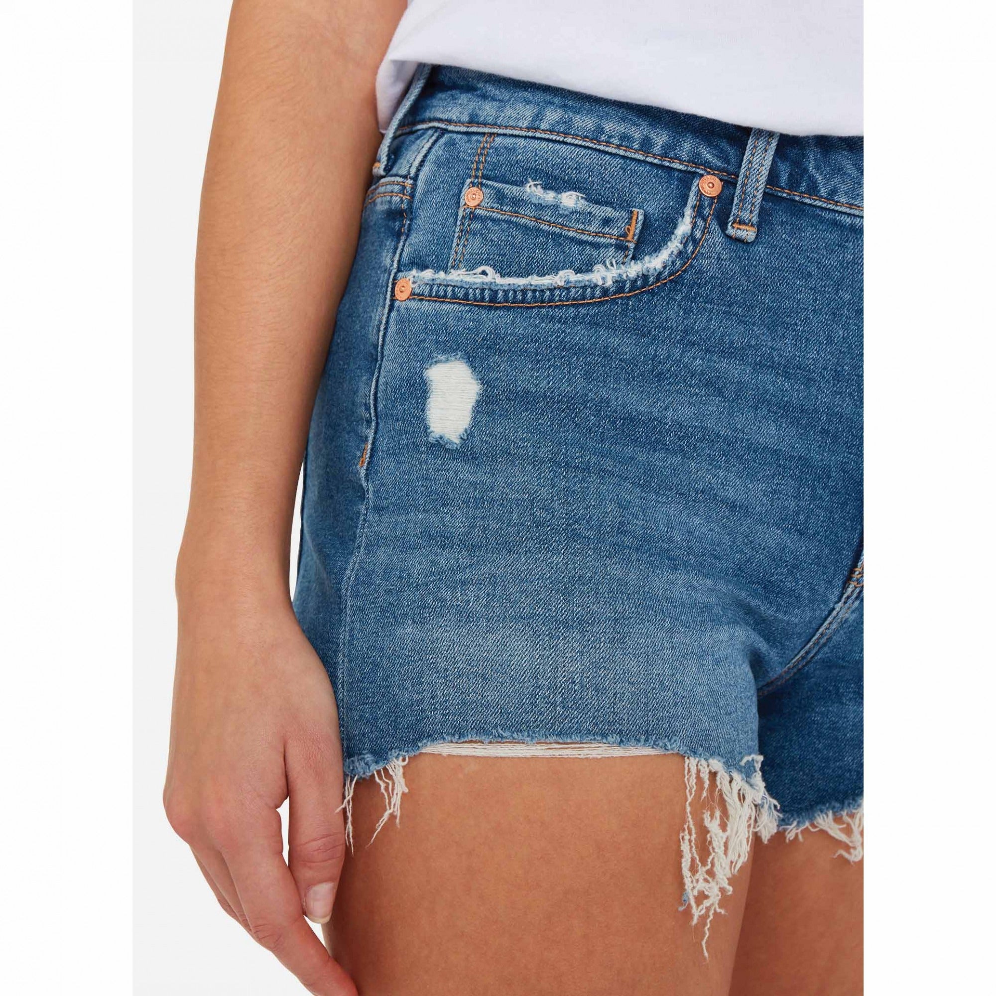 Mavi - Rosie High Rise Rise Ripped Denim Short