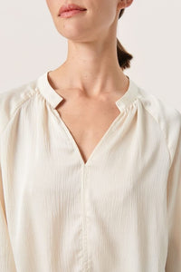 Soaked in Luxury - SLIoana Blouse LS  - Whisper White