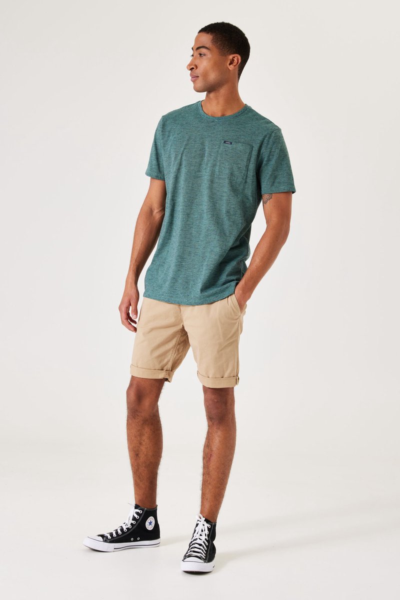 GARCIA -  Men's Green Plain Shirt I Seafoam
