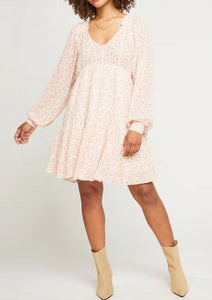 Gentle Fawn - Charlize Long Sleeve Dress ~ Apricot Ditsy