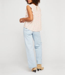 Gentle Fawn - Leona Top – Apricot Ditsy