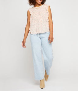 Gentle Fawn - Leona Top – Apricot Ditsy