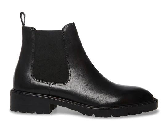 STEVE MADDEN - LEOPOLD BLACK LEATHER BOOT