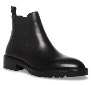 STEVE MADDEN - LEOPOLD BLACK LEATHER BOOT