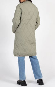 PINK MARTINI - ANYA QUILTED LONG JACKET